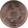 Токелау. Черепаха. Монета 1 цент. 2017 год. UNС.
