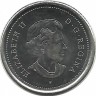 Шхуна Bluenose. Гафельная двухмачтовая шхуна Блюноуз. Монета 10 центов. 2004 год, Канада.  