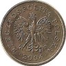 Монета 1 грош, 2004 год, Польша.