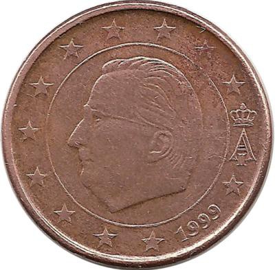 Бельгия. Монета 1 цент. 1999 год.