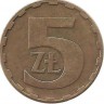 Монета 5 злотых, 1986 год, Польша.
