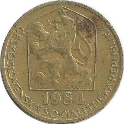 Монета 20 геллеров. 1984 год, Чехословакия.