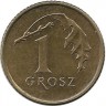 Монета 1 грош, 1992 год, Польша. 