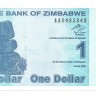 Зимбабве. Банкнота 1 доллар. 2009 год. UNC.  