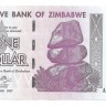 Зимбабве. Банкнота 1 доллар. 2007 год. UNC.  