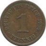 Монета 1 пфенниг 1900 год (А), Германская империя.