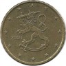 Монета 10 центов 2001 год, Финляндия.  