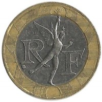 10 франков 1989 год, Франция.