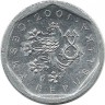 Монета 20 геллеров. 2001 год, Чехия.  