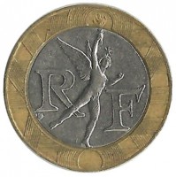10 франков 1991 год, Франция.