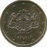 Монета 10 центов, 2014 год, Латвия. UNC.