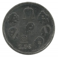 Омбудсмен. Монета 2.5 евро, 2015 год, Португалия. UNC.