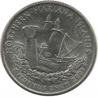 Северные Марианские острова (Northern Mariana Islands). Монета 25 центов (квотер), 2009 г. D. CША. 