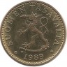 Монета 20  пенни. 1989 год, Финляндия. (из ролла) UNC.
