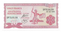 Бурунди. Банкнота 20 франков. 2005 год. UNC.