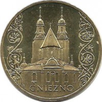 Гнезно.  Монета 2 злотых, 2005 год, Польша.