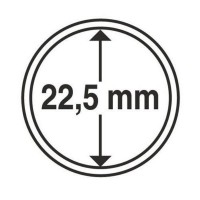 Капсулы для монет 22,5 мм, (10 шт). Производство "Leuchtturm".