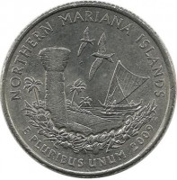 Северные Марианские острова (Northern Mariana Islands). Монета 25 центов (квотер), 2009 г. P. CША. 