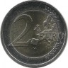 Серый волк. Эстонское национальное животное. Монета 2 евро, 2021 год, Эстония. UNC.  