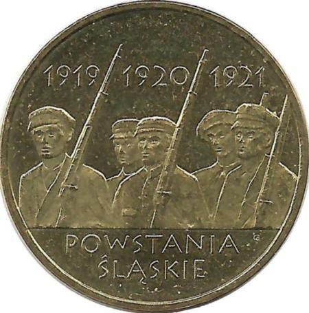 Силезские восстания (Powstania Śląski).  Монета 2 злотых  2011 год, Польша.