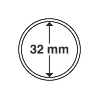 Капсулы для монет 32 мм, (10 шт). Производство "Leuchtturm".