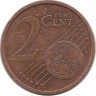 Монета 2 цента. 2008 год (D), Германия.  