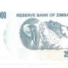 Зимбабве. Банкнота 250 000 000 долларов. 2008 год. UNC.