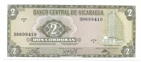 Никарагуа. Банкнота 2 кордоба 1972 год. UNC.