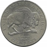 200 лет экспедиции Льюиса и Кларка - Бизон. Монета 5 центов 2005г. (P.) ,CША. 