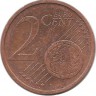 Монета 2 цента. 2008 год (G), Германия.  