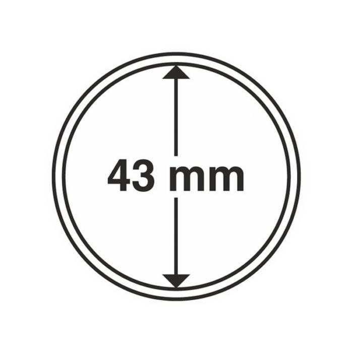 Капсула для монет 43 мм, (1 шт). Производство "Leuchtturm".