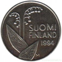Монета 10 пенни.1994 год, Финляндия.