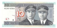 Литва.  Банкнота 10 лит. 2007 год.  UNC.