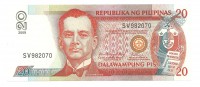Филиппины. Банкнота  20  песо 2009 год.  UNC. 