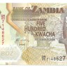 Банкнота 500 квача. 2011 год. Замбия. Полимер. UNC.  