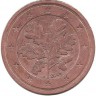 Монета 2 цента. 2009 год (J), Германия.  