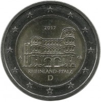 Рейнланд-Пфальц. Федеральные земли Германии. Монета 2 евро, 2017 год, (А) . Германия. UNC.