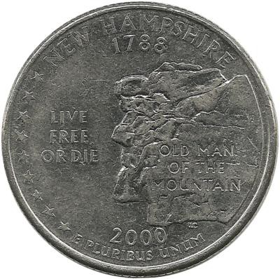 Нью-Гемпшир (New Hampshire). Монета 25 центов (квотер), 2000 г. D.  CША. 