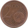 Монета 2 цента. 2009 год (G), Германия.  
