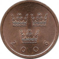 Монета 50 эре. 2006 год, Швеция. (SI).