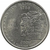 Нью-Гемпшир (New Hampshire). Монета 25 центов (квотер), 2000 г. P.  CША. 