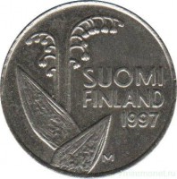 Монета 10 пенни.1997 год, Финляндия.