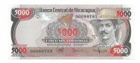 Никарагуа. Банкнота 5000 кордоба 1985 год. UNC.  