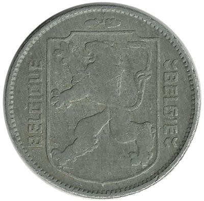 Монета 1 франк. 1941 год, Бельгия. (Belgique-Belgie)