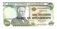 Банкнота 1000 эскудо  1972 год. Мозамбик. UNC. 