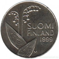 Монета 10 пенни.1999 год, Финляндия.