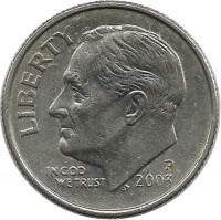 Франклин Д. Рузвельт. Монета 10 центов 2003г. (P.), CША. 