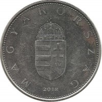 Монета 10 форинтов. 2018 год, Венгрия.  