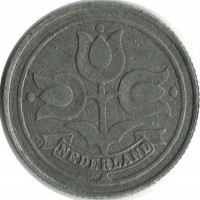 Монета 10 центов 1943 год. Нидерланды