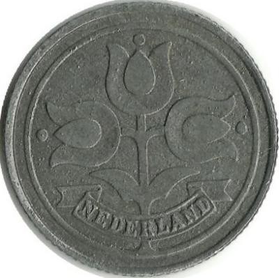 Монета 10 центов 1943 год. Нидерланды